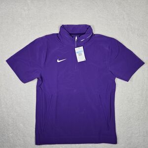 Nike Coaches 1/4 Zip Hooded SS Jacket Purple White Mens Medium FJ9548-545 M